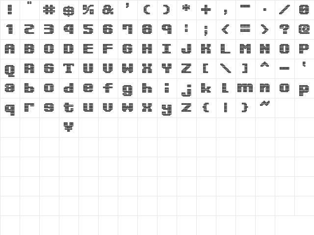 kimidori mugcup Regular font glyphpreview