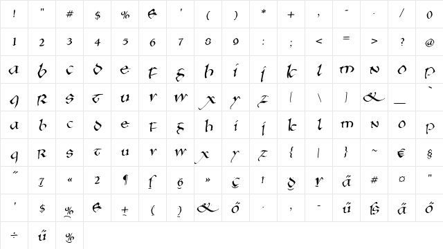 AngloSaxon Regular font glyphpreview