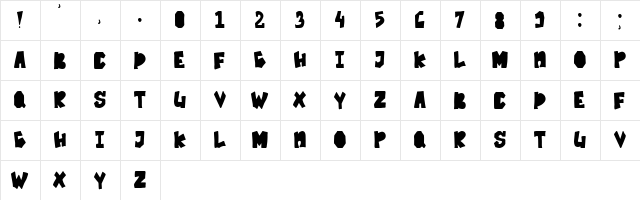 SHIPPUDEN Regular font glyphpreview