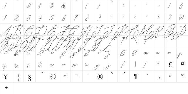 mondayline Regular font glyphpreview