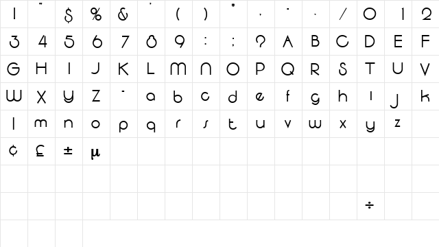 SpatsSSK Bold font glyphpreview