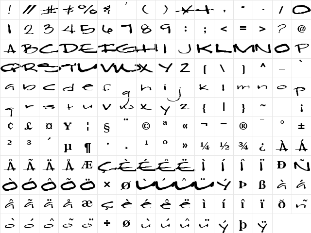 Olde Regular font glyphpreview