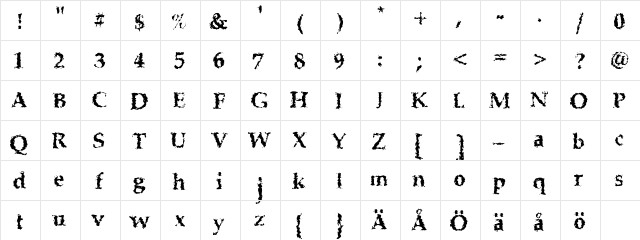 Muddys Water Regular font glyphpreview