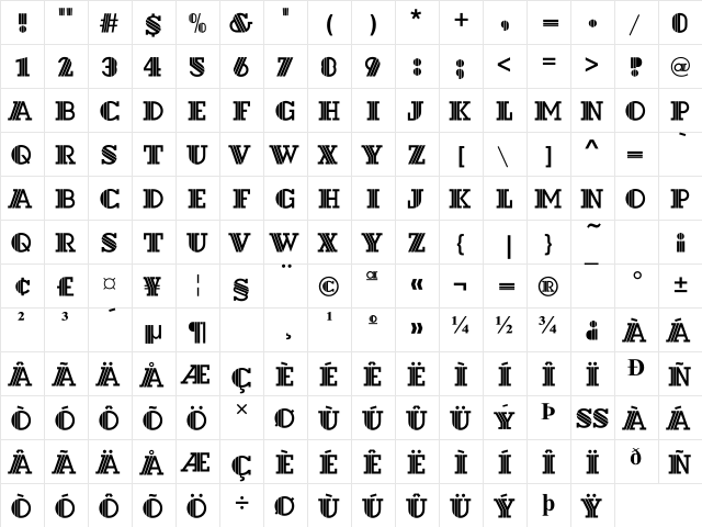 UKIJ Kufi Chiwer Regular font glyphpreview