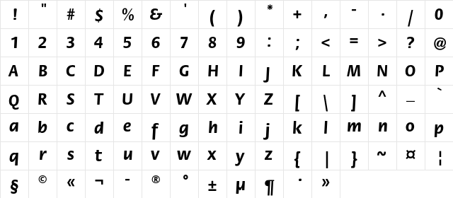 FloraC Bold font glyphpreview