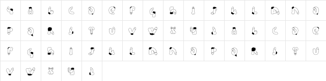 Semi Regular font glyphpreview