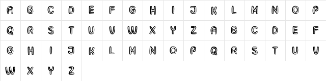Surfaces 3D Rough Regular font glyphpreview