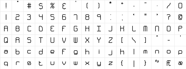 Quarterly Thick BRK Normal font glyphpreview