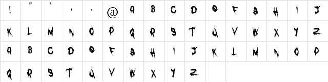 Fit for Murder Regular font glyphpreview