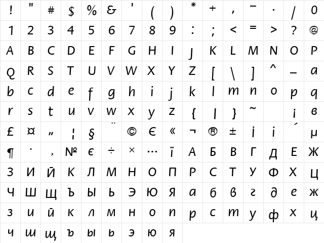 Flori Normal font glyphpreview