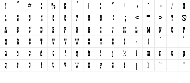CARMENA Regular font glyphpreview