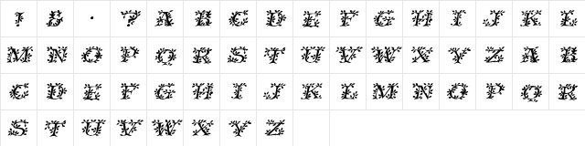 VineCapsSSi Italic font glyphpreview