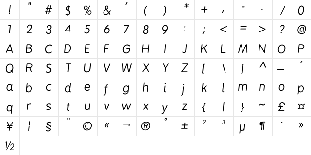 BPreplay Italic font glyphpreview