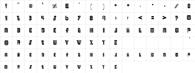 Tumores Regular font glyphpreview