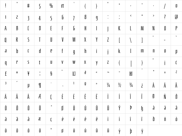 Primary Book font glyphpreview