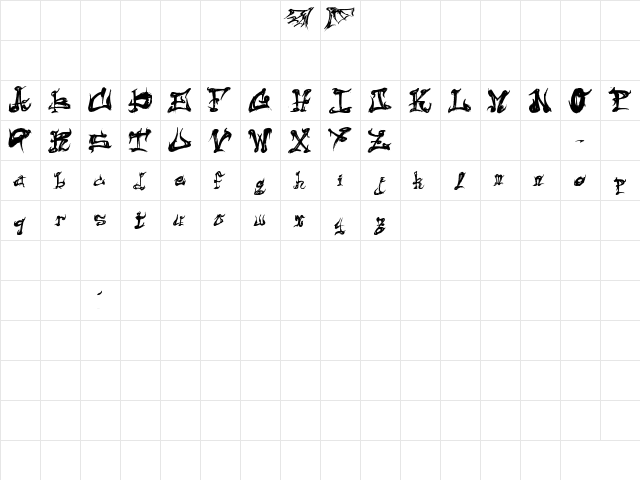 Dark Flame Regular font glyphpreview