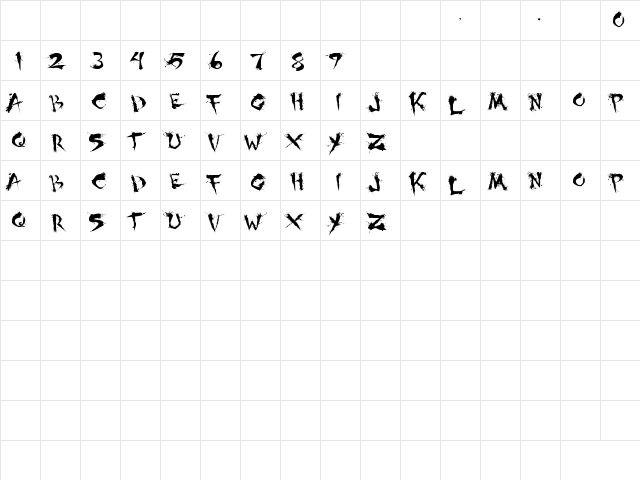 Shoguns Clan Regular font glyphpreview