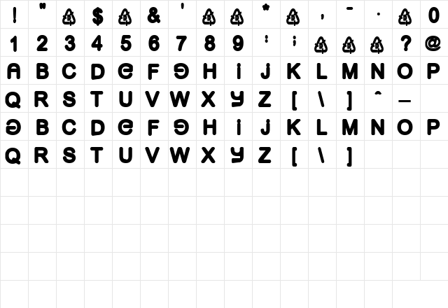 SiliconChip Regular font glyphpreview