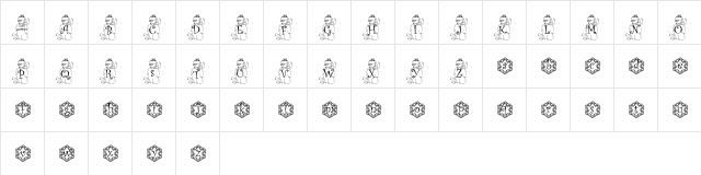 snowman1_kg Regular font glyphpreview
