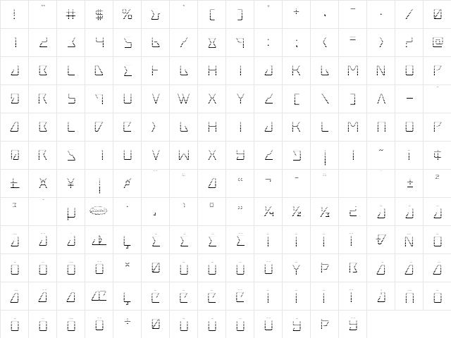 Tracer Gradient Regular font glyphpreview