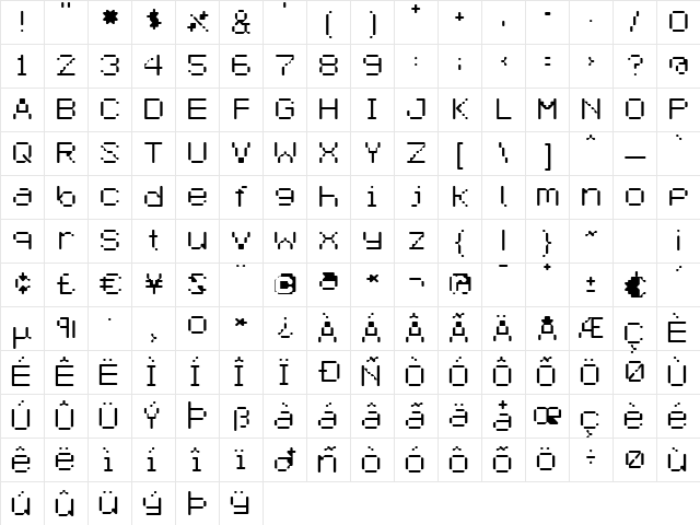 Selector Light font glyphpreview