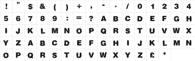 Sliced Juice Regular font glyphpreview