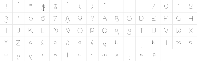 SaltTruckToTheStars Regular font glyphpreview