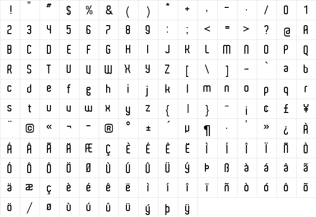 Aldo SemiBold font glyphpreview