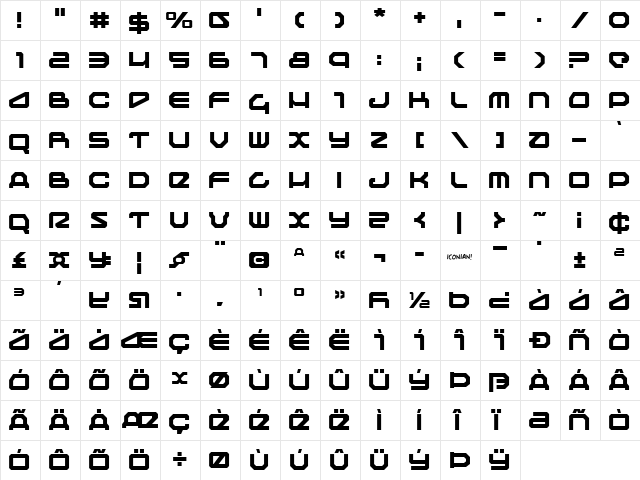 Traveler Regular font glyphpreview