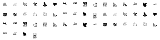 KR Harvest Dings Regular font glyphpreview