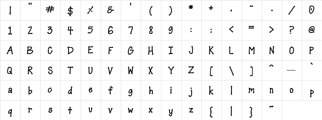 Scrap Marker Regular font glyphpreview