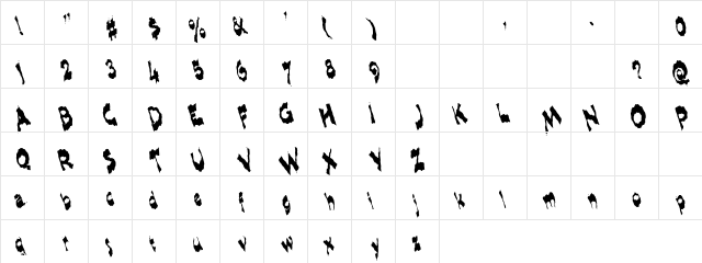 ShlopHappyReMix Regular font glyphpreview