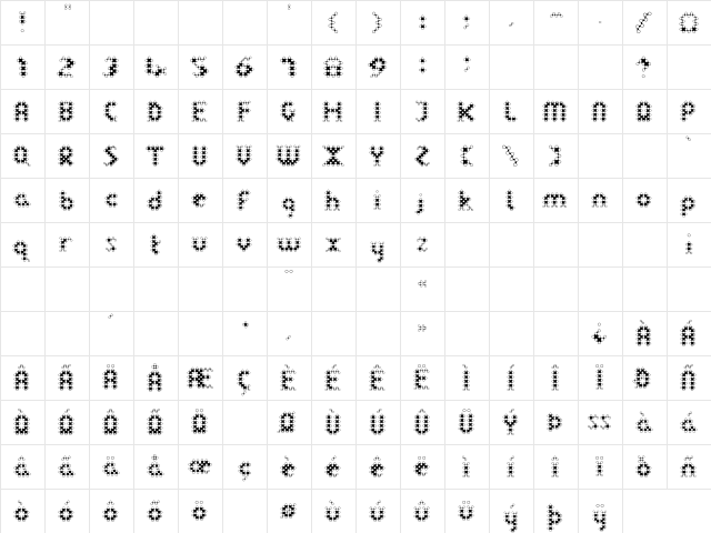 LTDot Regular font glyphpreview