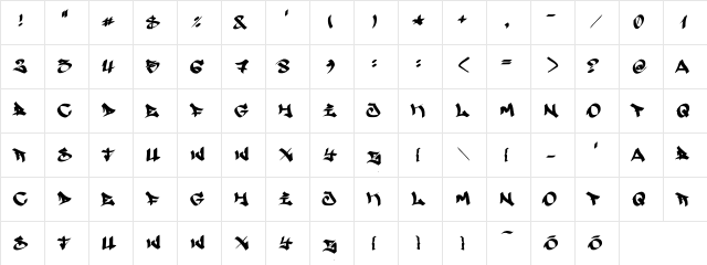 Searfont Regular font glyphpreview