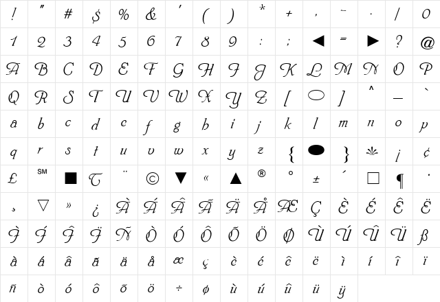 Cg Medium font glyphpreview