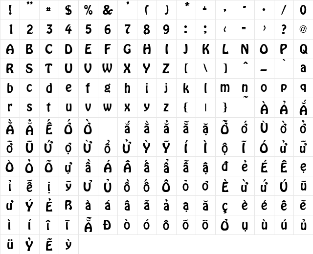 VPS Go Cong Regular font glyphpreview