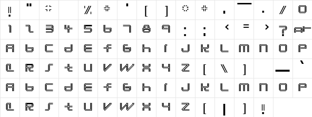 Double Trouble Regular font glyphpreview