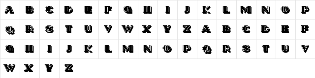 Frozen Regular font glyphpreview