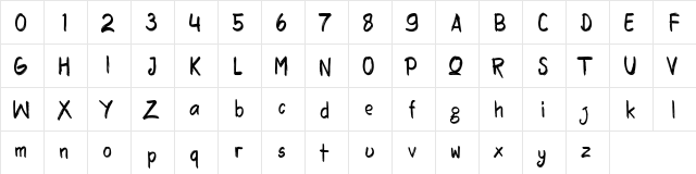 RASQUAKE demo Regular font glyphpreview