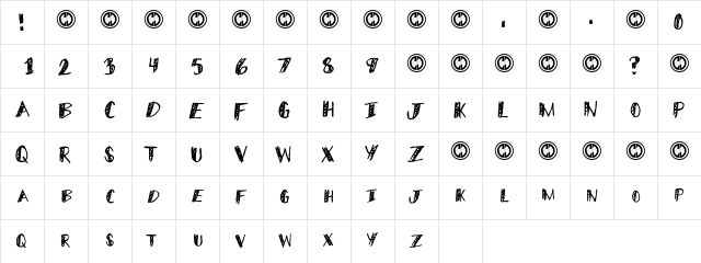 Middle Schooler Regular font glyphpreview
