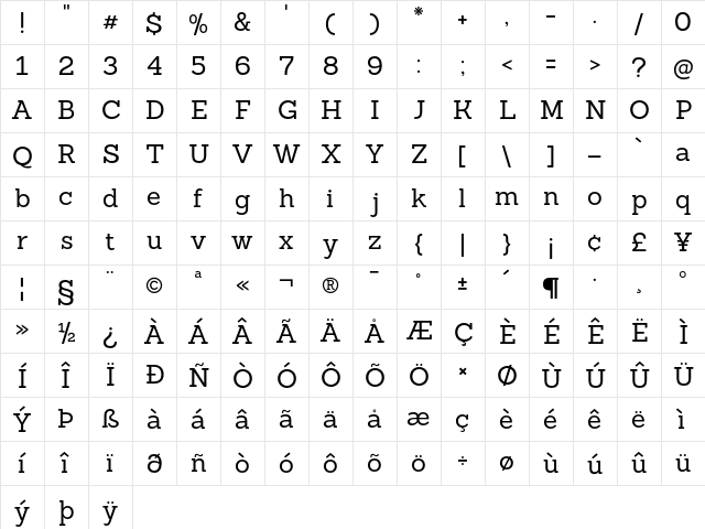 Sanchez Regular Regular font glyphpreview