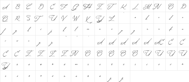 Mysterious Elegance Regular font glyphpreview