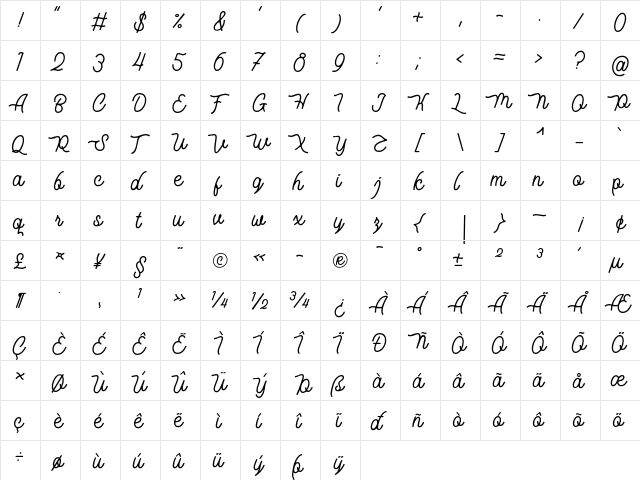 Waiting for Regular font glyphpreview