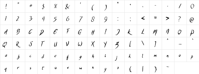 SnowBad Regular font glyphpreview