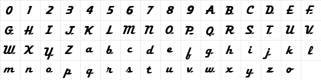 Fleetwilly Regular font glyphpreview