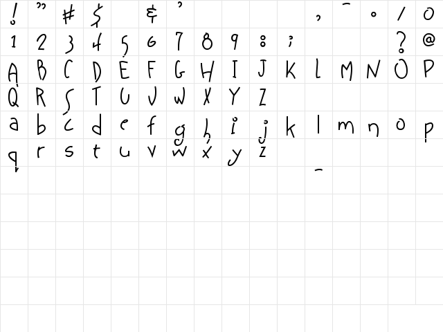 Stays In The Cave! Regular font glyphpreview