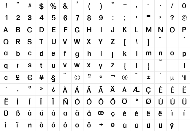 FormulaSerial-Medium Regular font glyphpreview