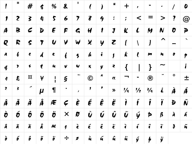 Stucco 555 Regular font glyphpreview