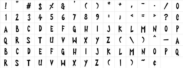 Super Toons Regular font glyphpreview