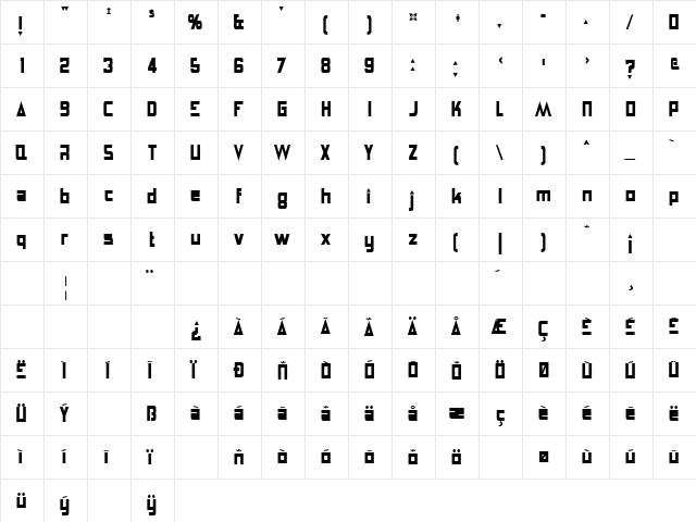 Anglepoise Lampshade Regular font glyphpreview